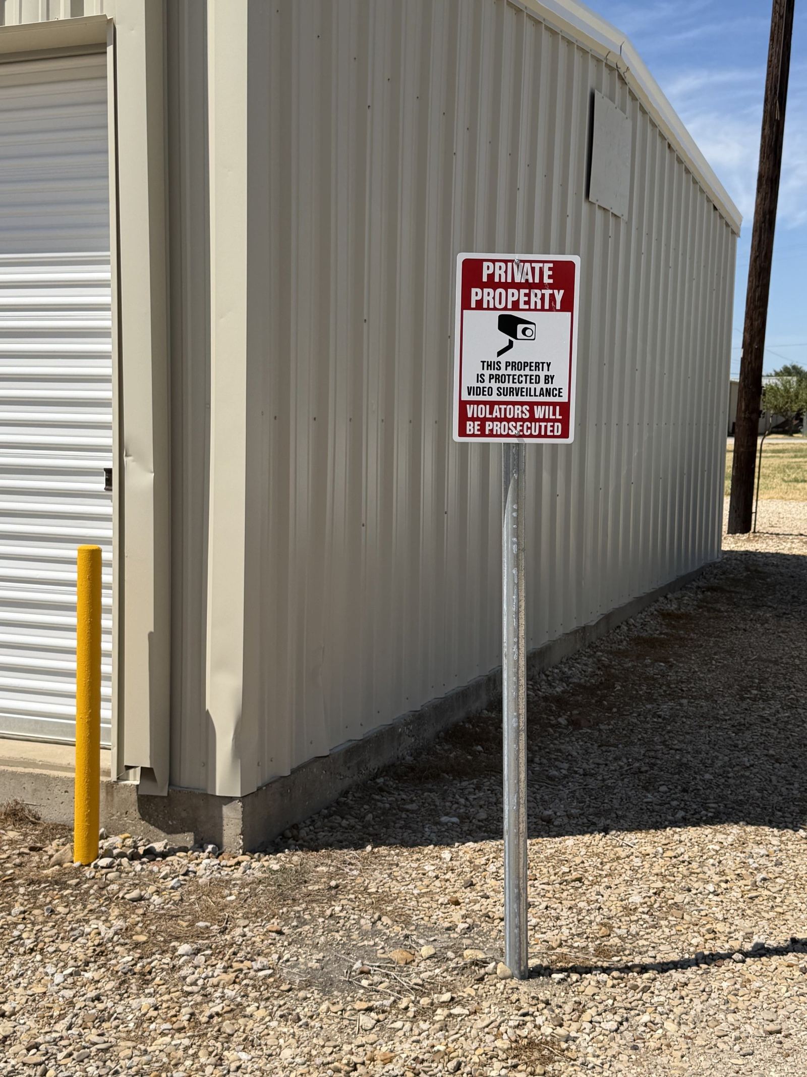 Private property video surveillance sign